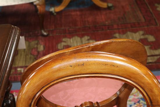 A set of eight Victorian mahogany dining chairs, and a set of six mahogany dining chairs